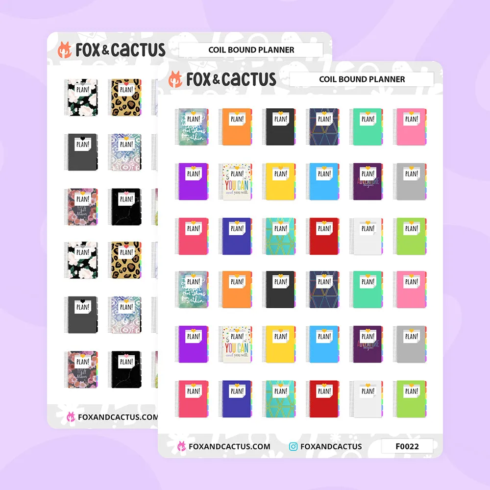 Coil Bound Planner Stickers