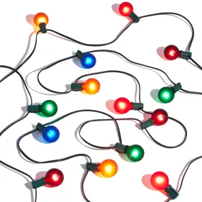 Connectable Matte Globe String Multicolored Lights, 14'