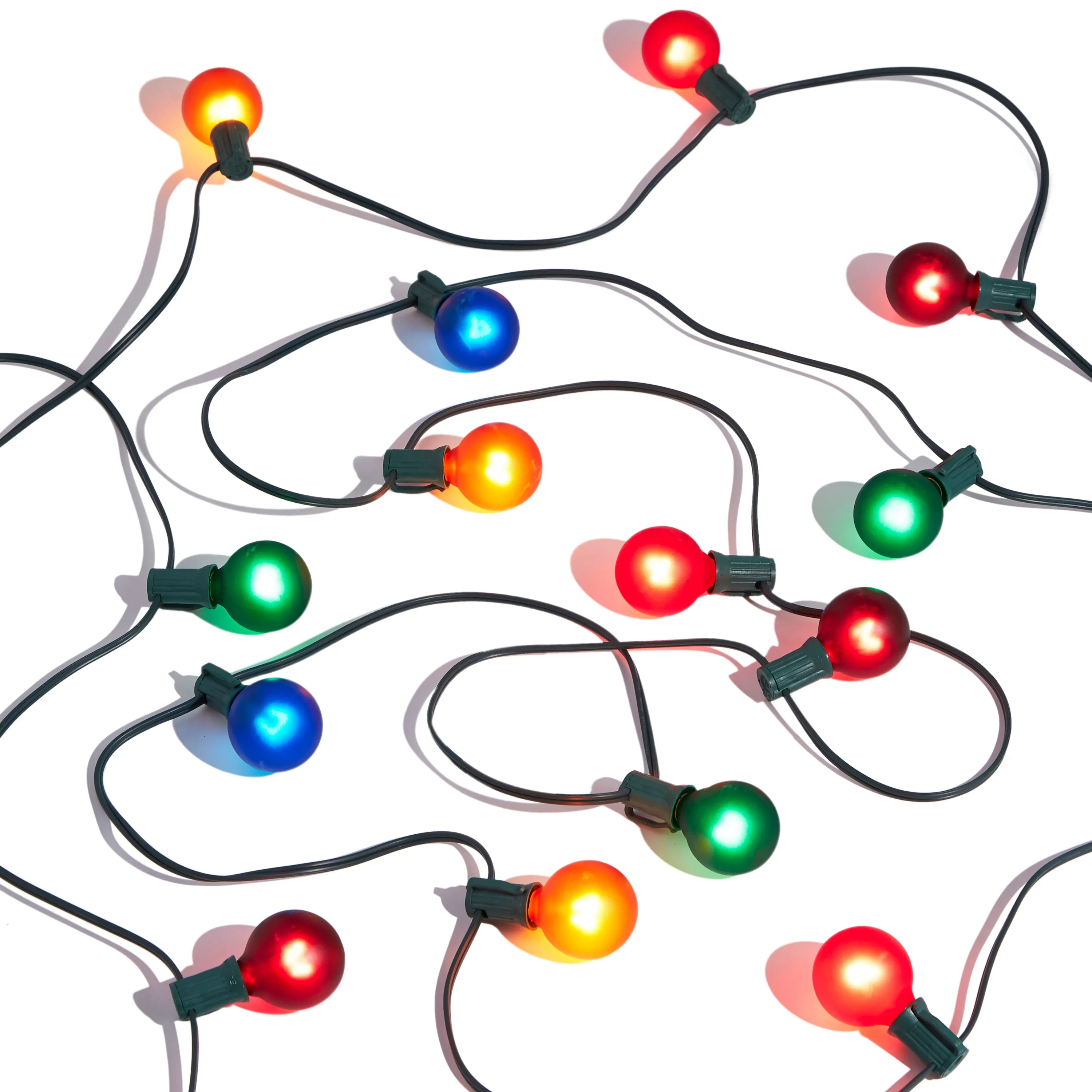 Connectable Matte Globe String Multicolored Lights, 14'