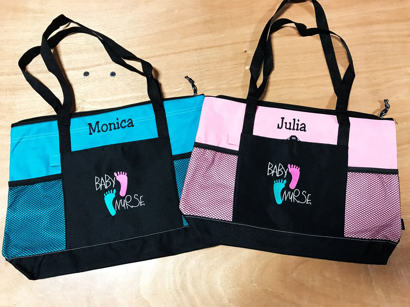 Custom Embroidered "Baby Nurse" Tote