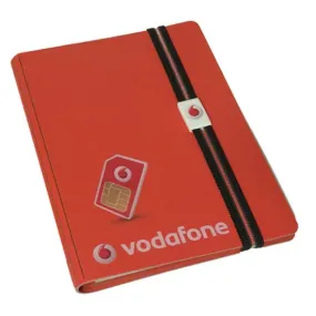 Custom Leather Covered Notepad with Elastic Strap