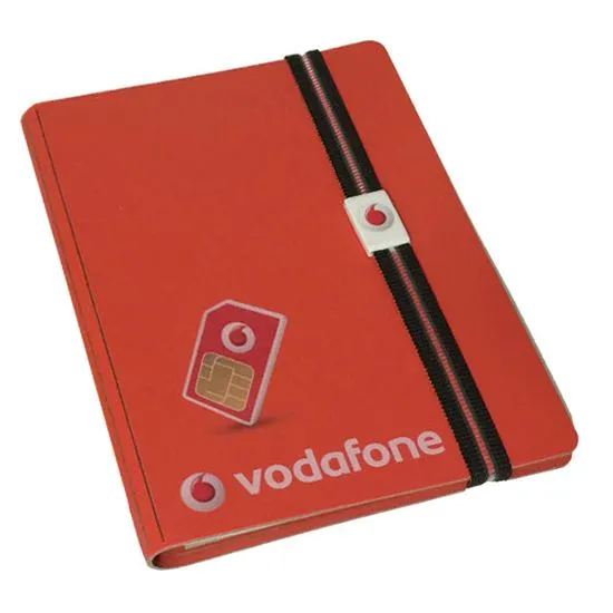 Custom Leather Covered Notepad with Elastic Strap