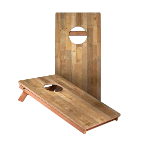 Distressed Wood Backyard 1200 Cornhole Boards