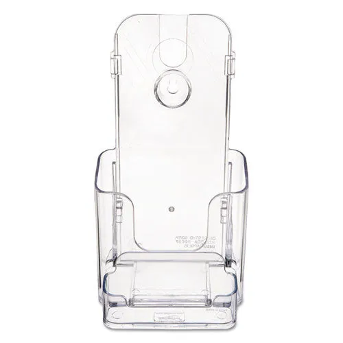 Docuholder For Countertop/wall-mount W/card Holder, 4.38w X 4.25d X 7.75h, Clear