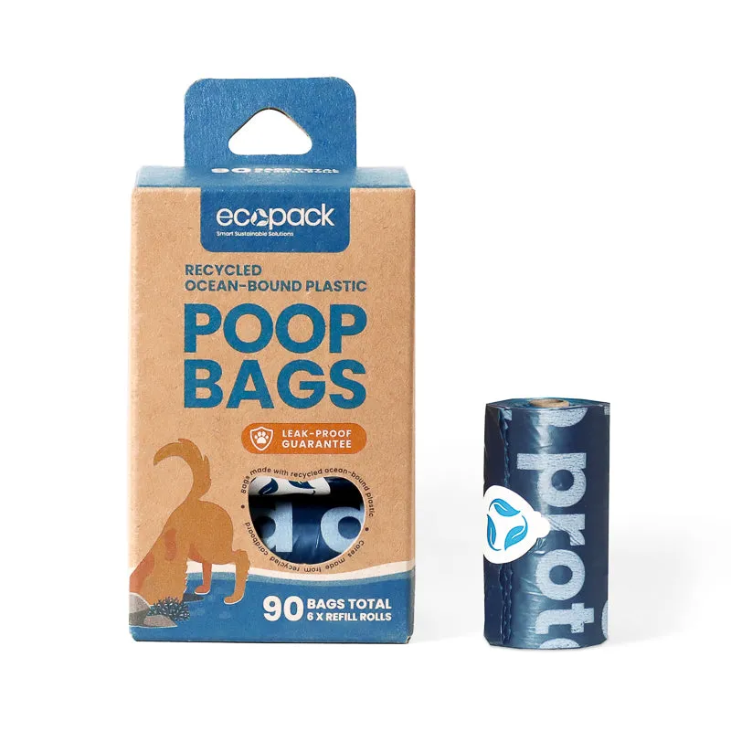 Ecopack Recycled Plastic Dog Poop Bags (3 Boxes/270 Bags)