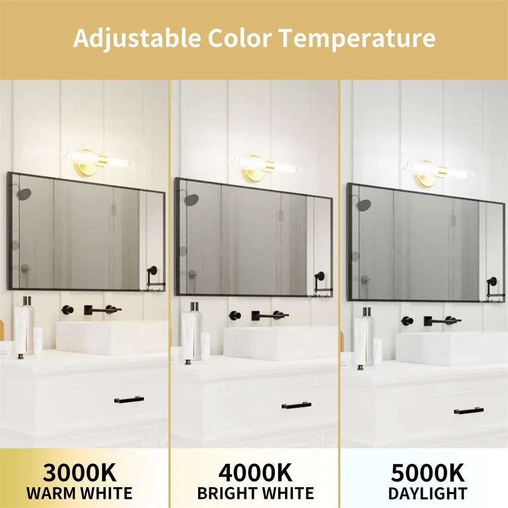 ExBrite 13.78" LED Vanity Light - Dimmable and Color Temperature Adjustable Bathroom Lighting Fixture