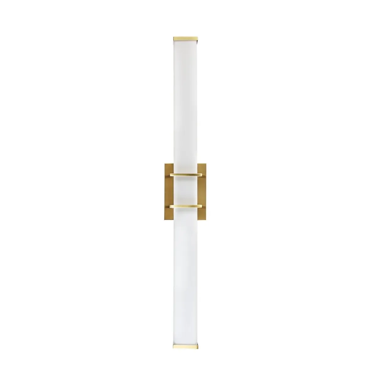 ExBrite 31.5" Sleek LED Vanity Light with Glass Shade, Tri-Color Temperature and Stepless Dimming,  ETL-Certified, Gold