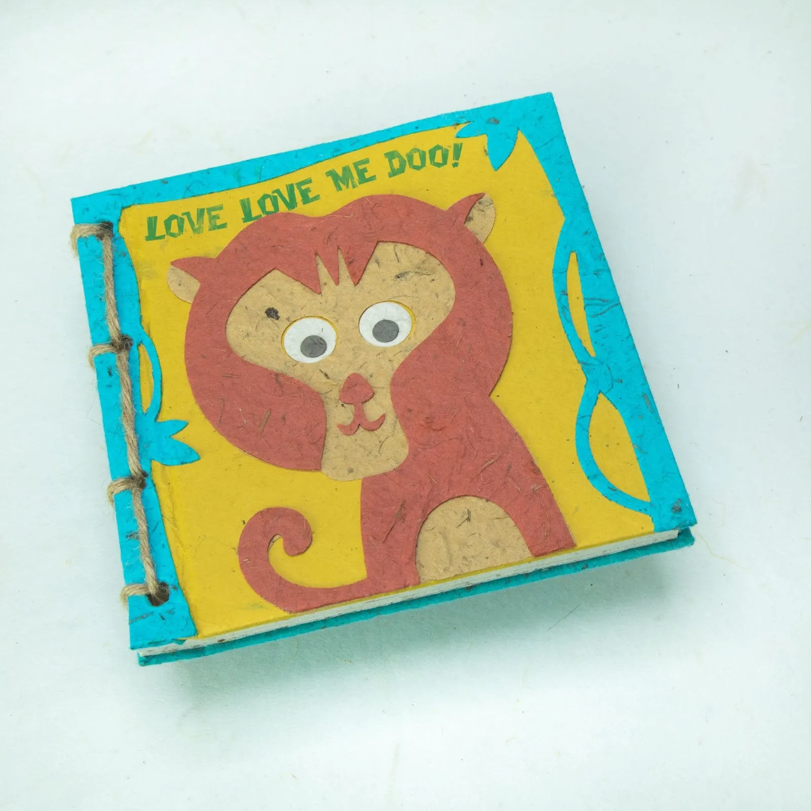 Faces At The Zoo - Monkey "Love Love Me DOO!" - Twine Eco-friendly Journal and Scratch Pad Set