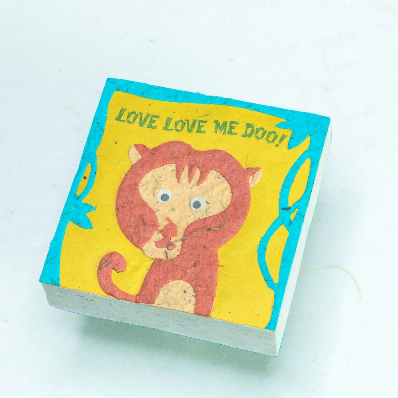 Faces At The Zoo - Monkey "Love Love Me DOO!" - Twine Eco-friendly Journal and Scratch Pad Set