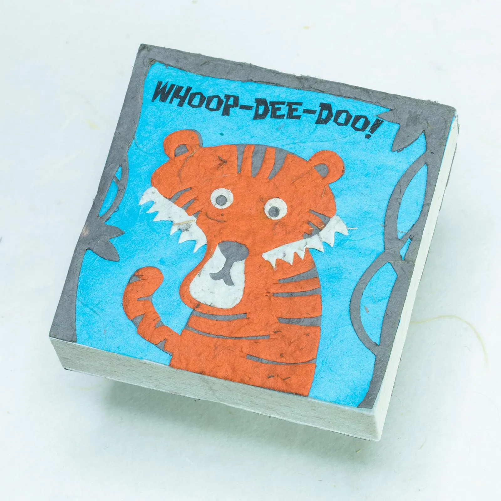 Faces At The Zoo - Tiger "Whoop Dee Doo!" - Twine Eco-friendly Journal and Scratch Pad Set