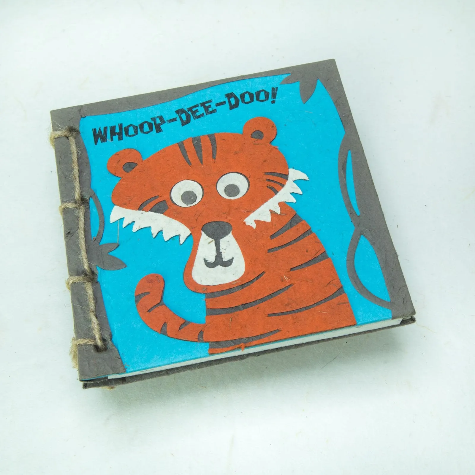 Faces At The Zoo - Tiger "Whoop Dee Doo!" - Twine Eco-friendly Journal and Scratch Pad Set