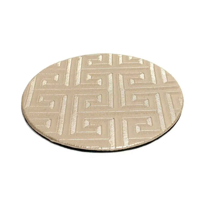 Faux Leather Coaster Mat Set (6 Pieces)