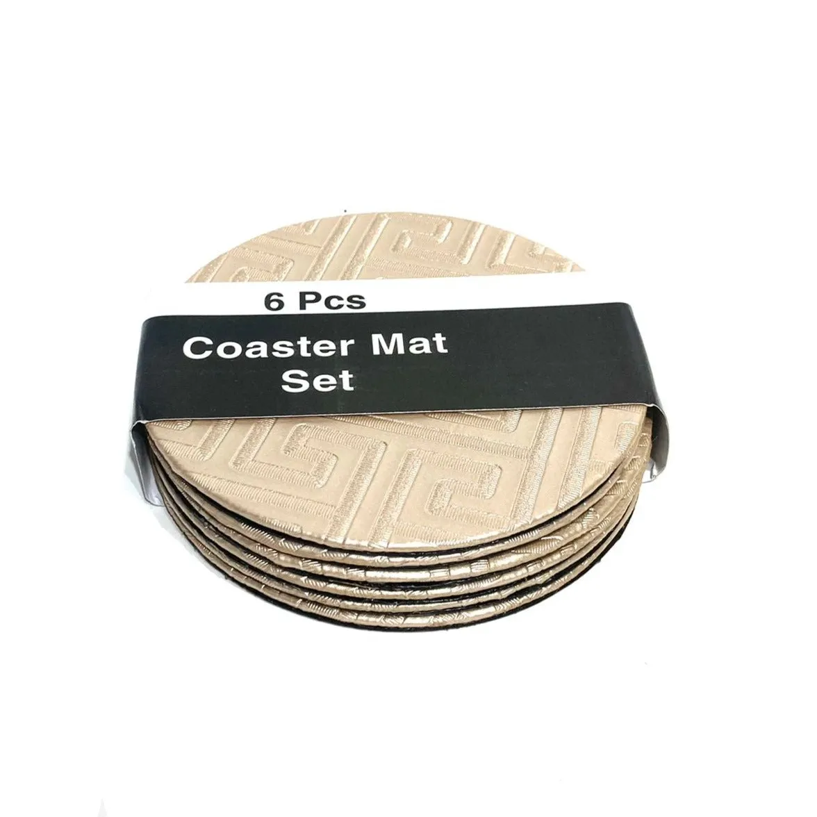 Faux Leather Coaster Mat Set (6 Pieces)