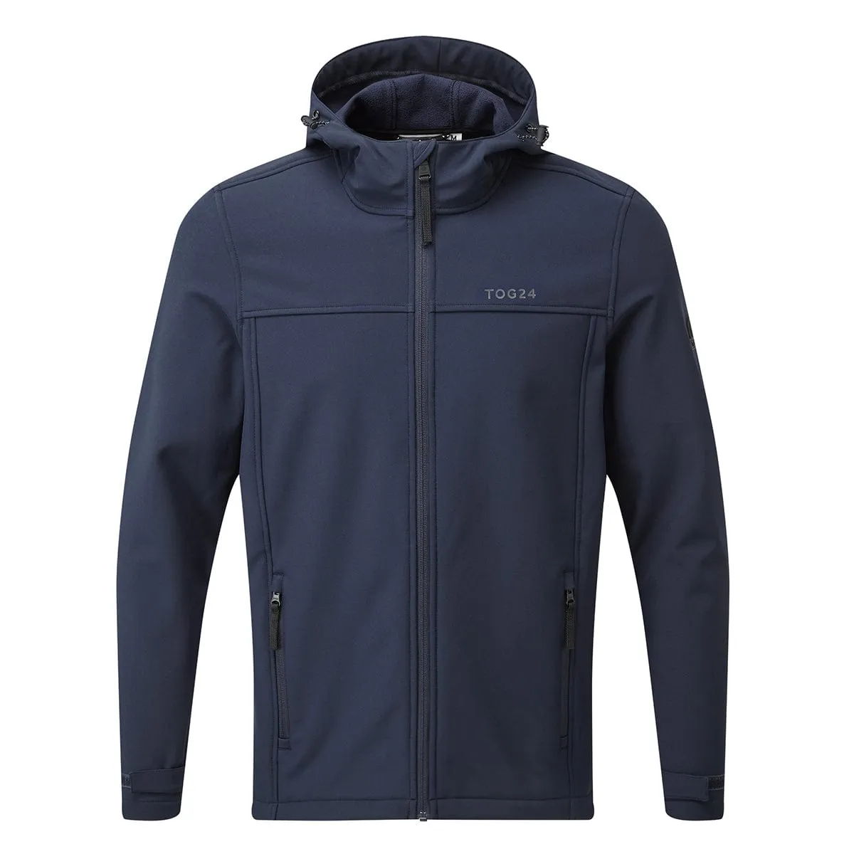 Feizor Mens Shower Resistant Softshell Hooded Jacket - Navy