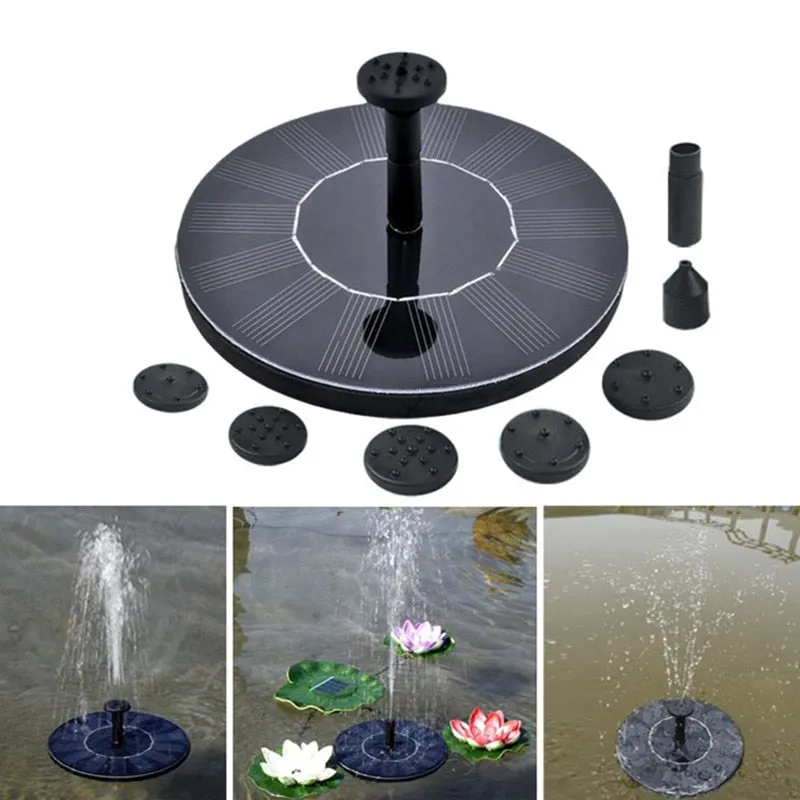 Floating Solar Panel Water Fountain For Garden