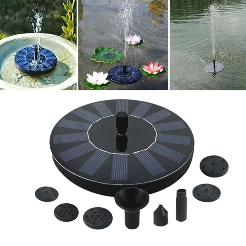 Floating Solar Panel Water Fountain For Garden