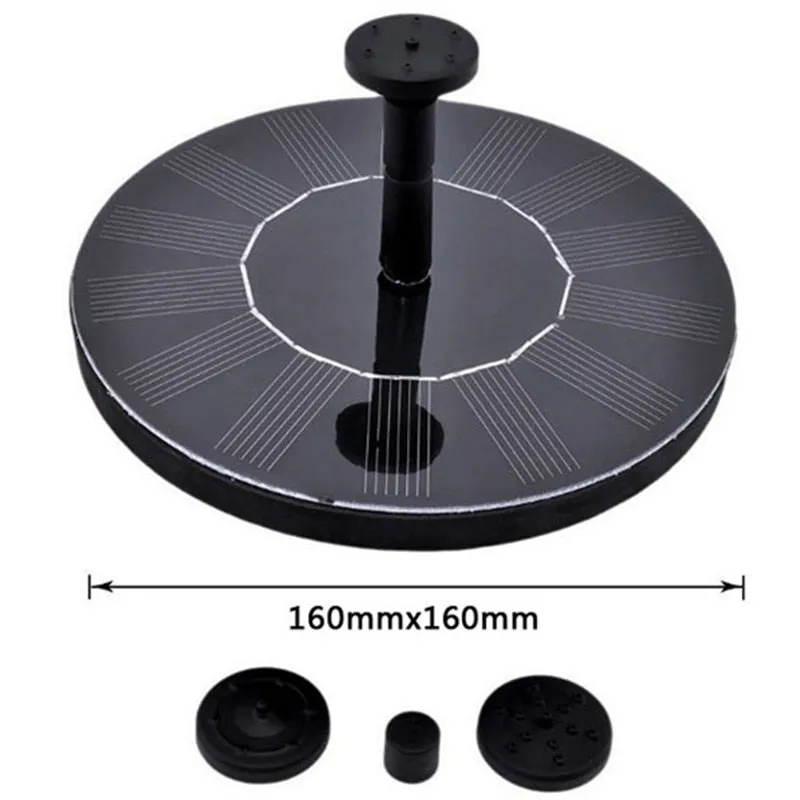 Floating Solar Panel Water Fountain For Garden