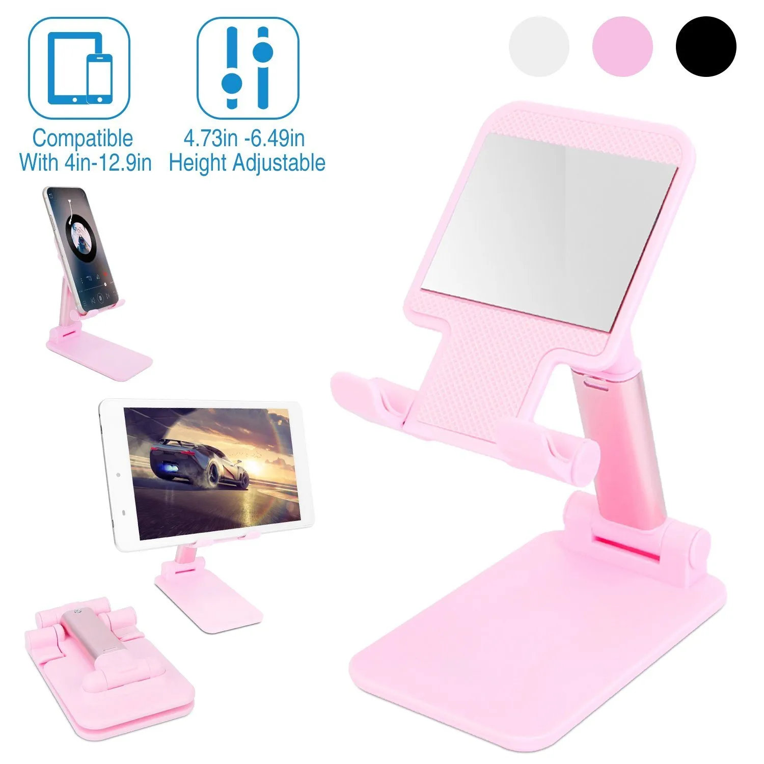 Foldable Desktop Phone Stand Angle Height Adjustable Holder