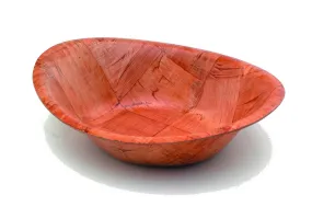 Genware GC849 Oval Woven Wood Bowls 9"x7" Singles - Pack of 12