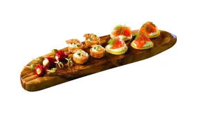 Genware OWRPM Olive Wood Rustic Platter 45 x 13cm /-
