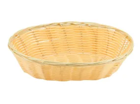 Genware PWB-9OV Oval Polywicker Basket 9"X6"X2.25" - Pack of 12