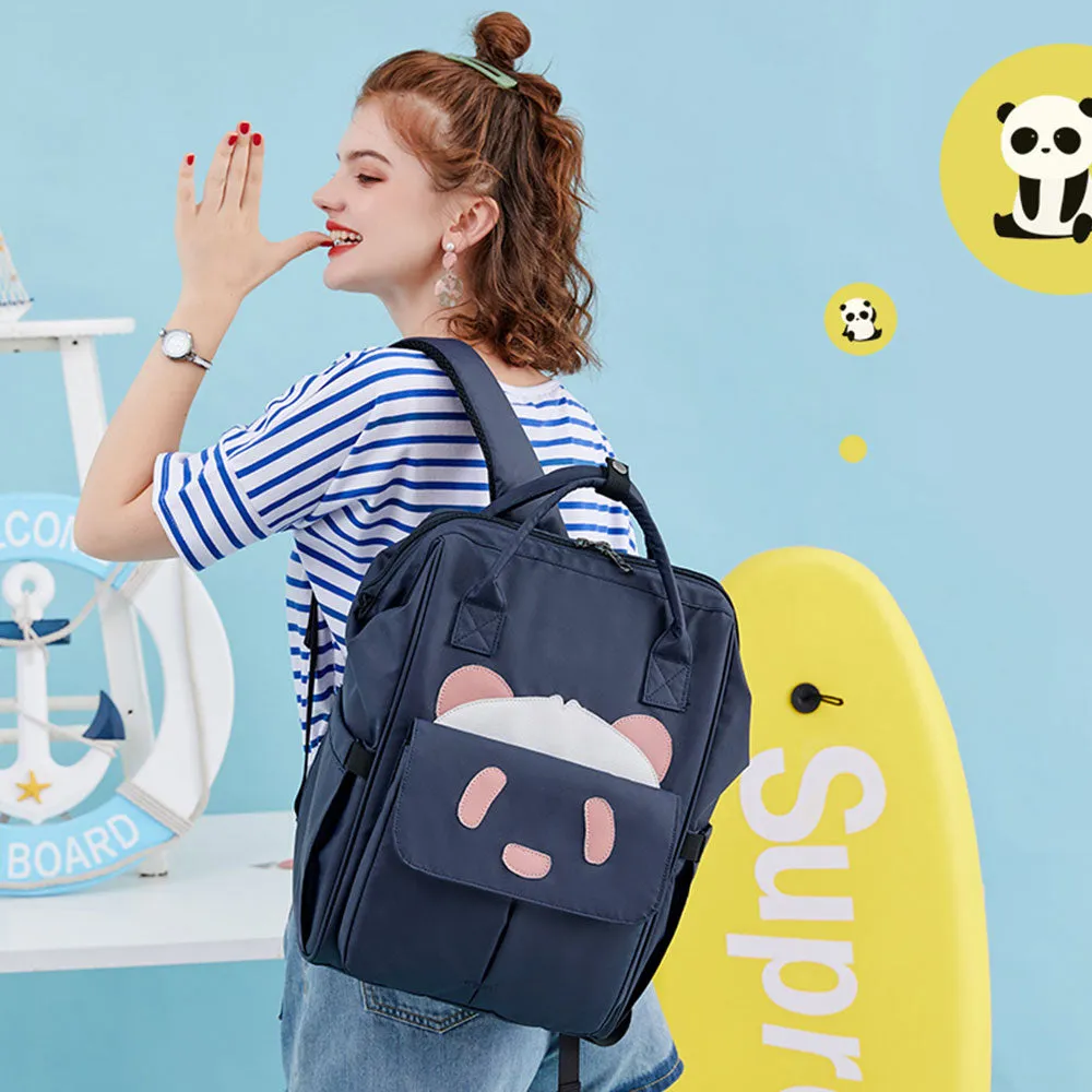 Girls Back to School Bookbag Oxford Waterproof Diaper Bag Travel Bag for Mum