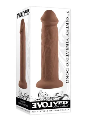 Girthy Vibrating Rechargeable Silicone Dildo
