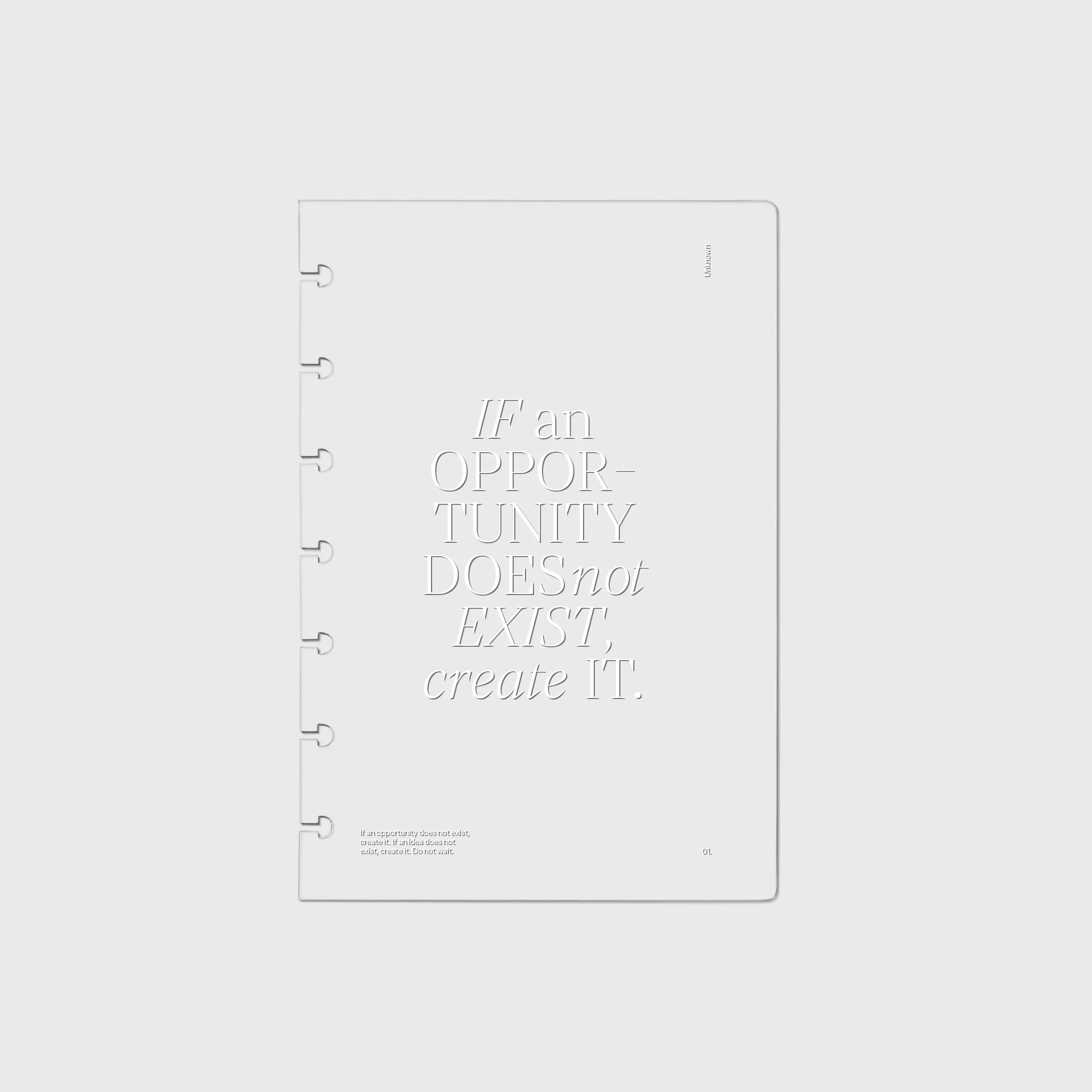 Glass Plastic Discbound Notebook Cover | Opportunity | HP Mini