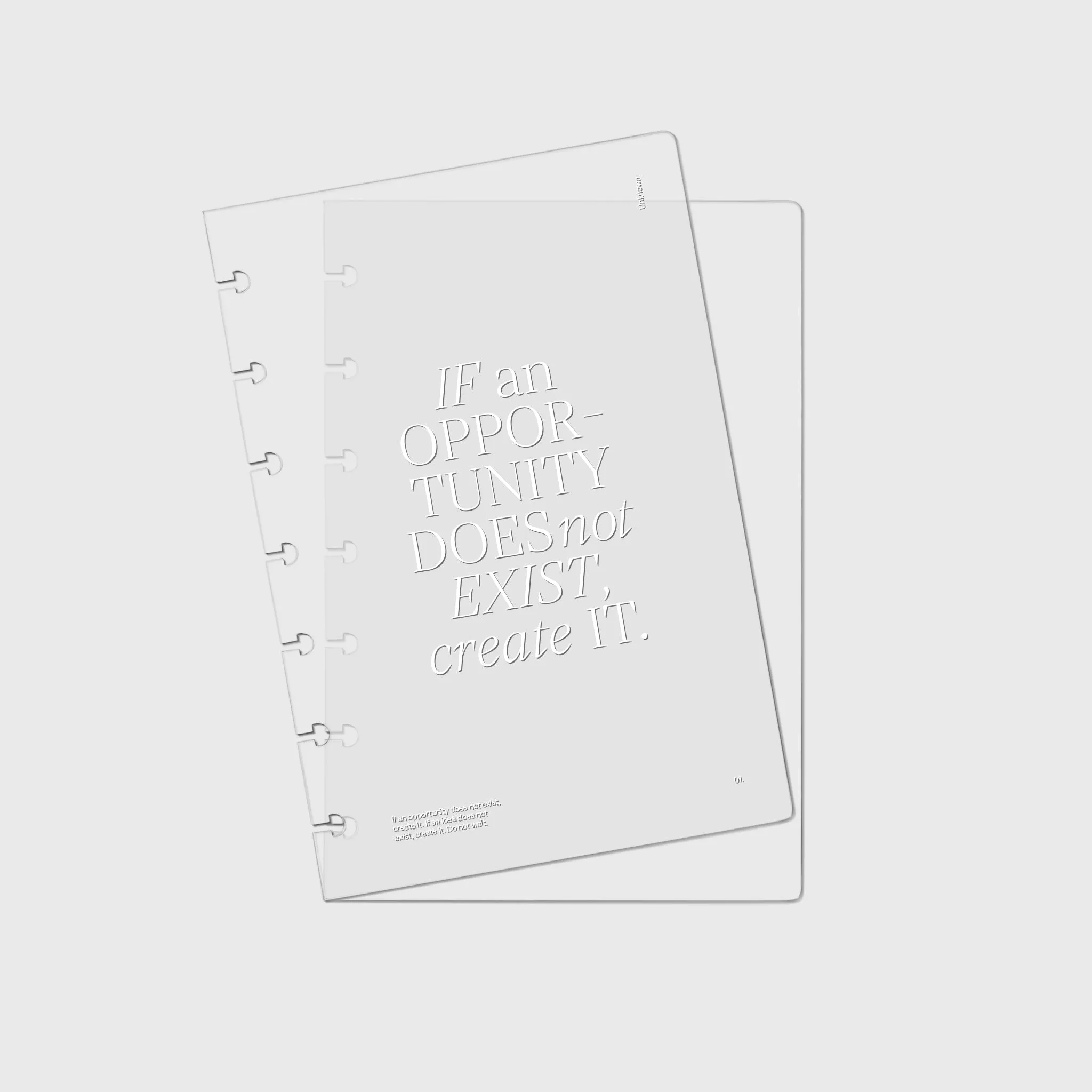 Glass Plastic Discbound Notebook Cover | Opportunity | HP Mini