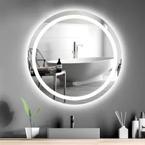 GLASSIFY Led Mirror for Bathroom with 3 in 1 Led Light (WAM, White & Warm White) | Wash Basin Mirror for Wall (24 x 24 Inch)