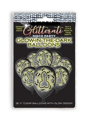 Glitterati Penis Glow In The Dark Ballons
