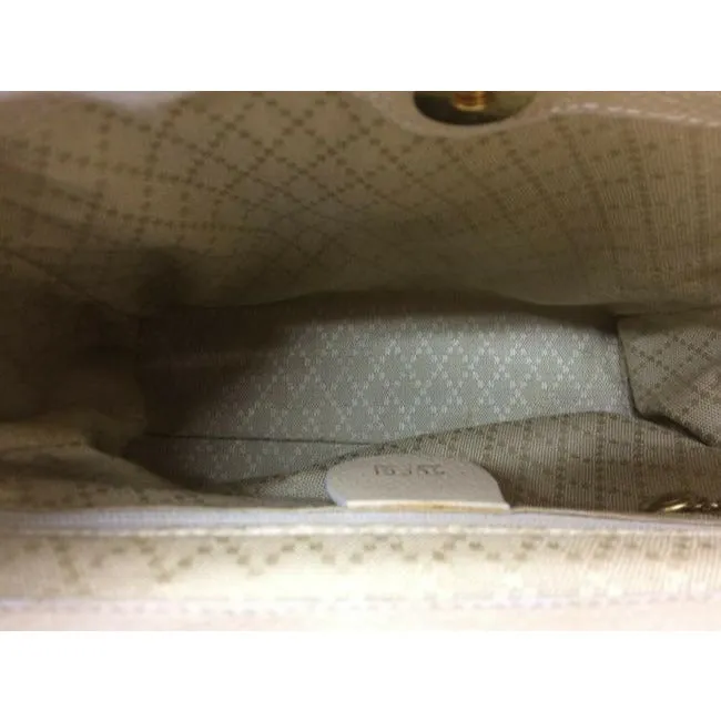 Gucci Stone Suede And Leather With Two Bamboo Handles Satchel