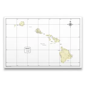 Hawaii Map Poster - Yellow Color Splash