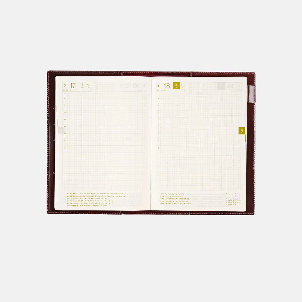 Hobonichi Techo Cover Cousin A5 - Leather: Taut Bordeaux