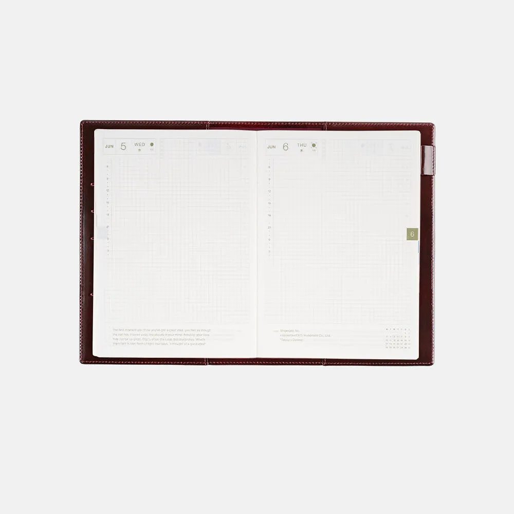 Hobonichi Techo Cover Cousin A5 - Leather: Taut Bordeaux