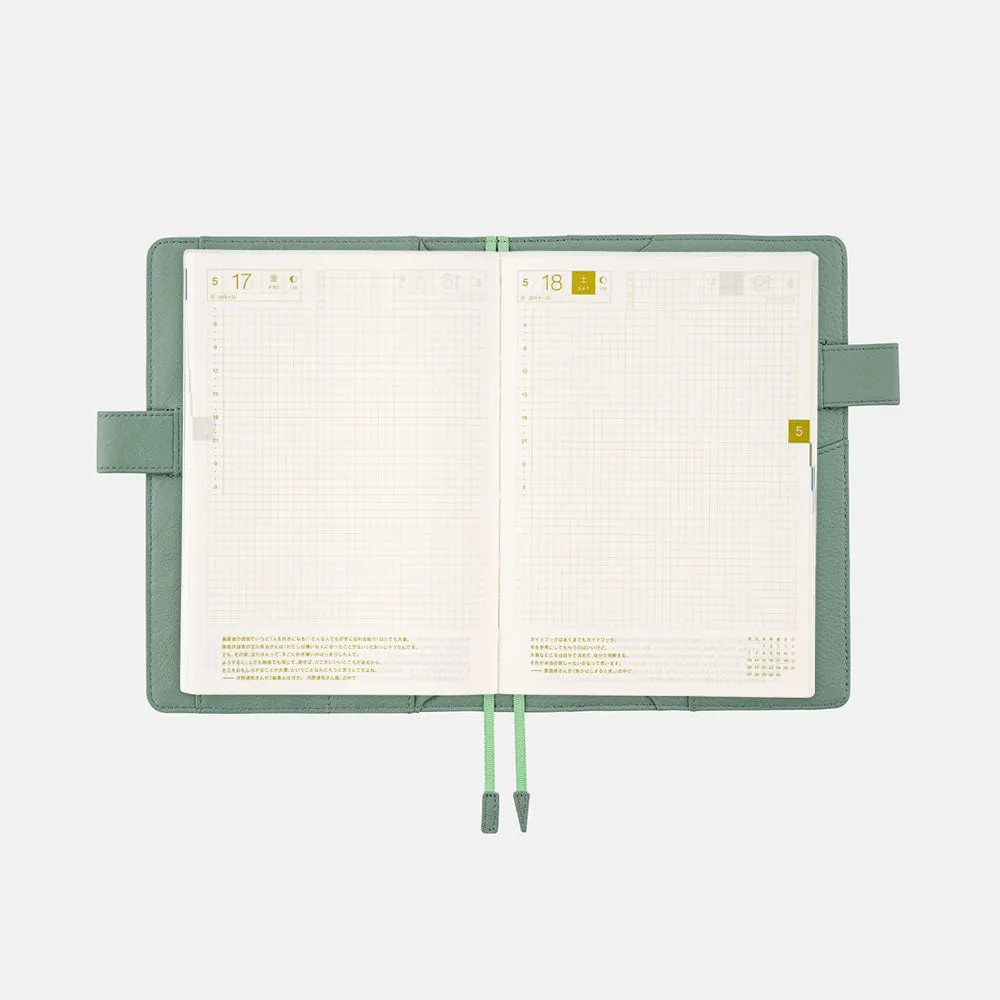 Hobonichi Techo Cover Cousin A5 - Leather: Water Green