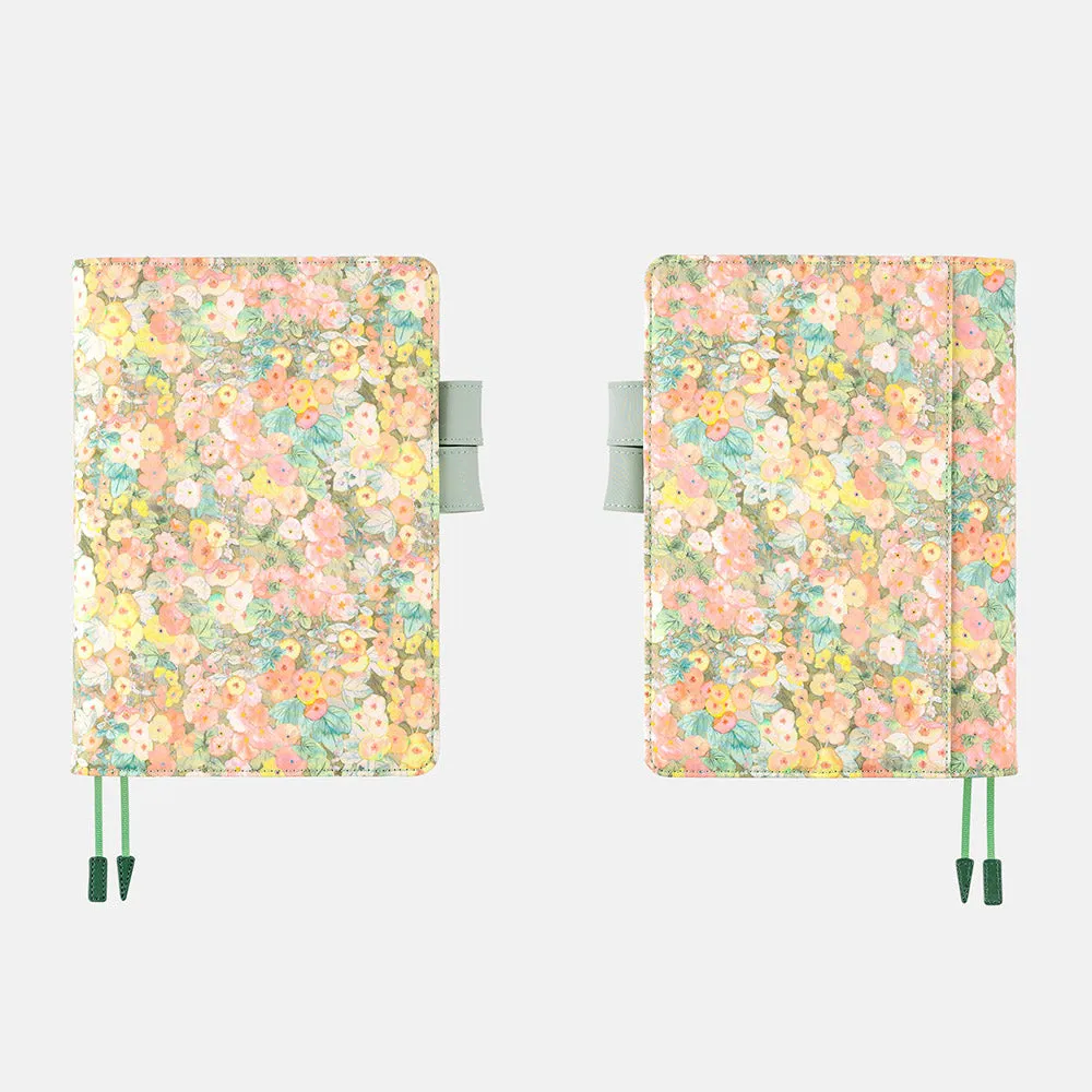 Hobonichi Techo Cover Cousin A5 - Liberty Fabrics Orange Hollyhocks