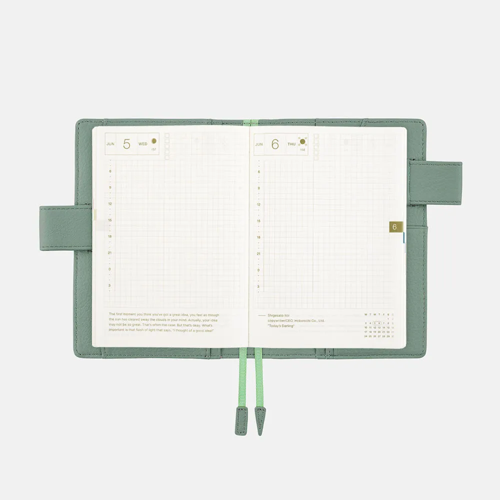Hobonichi Techo Cover Original A6 - Leather: Water Green