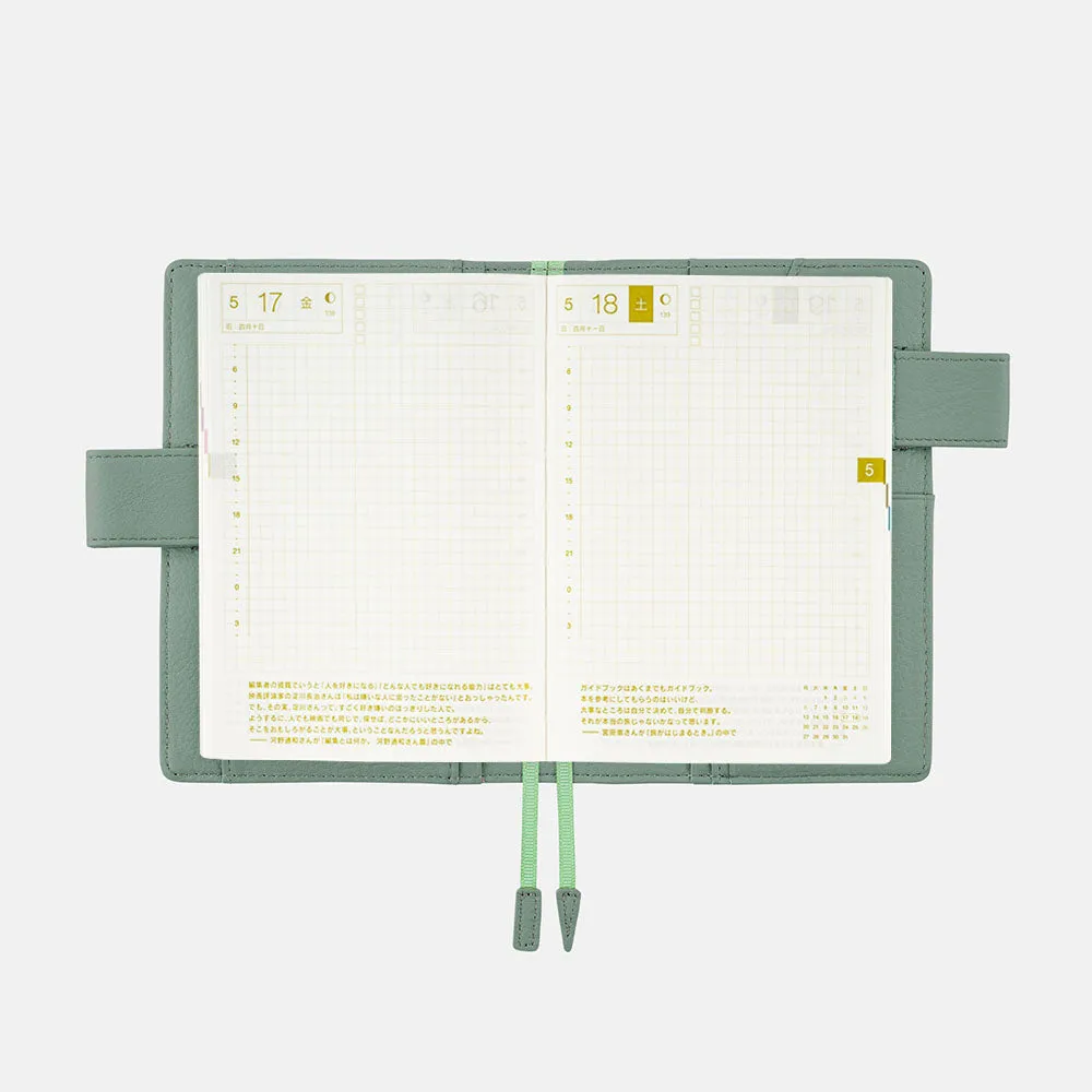 Hobonichi Techo Cover Original A6 - Leather: Water Green