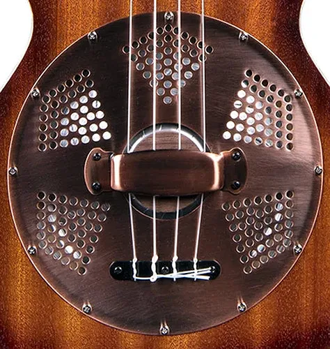 KA-RES-BRS Resonator Tenor Ukulele Brass Cover KALA Brand Ukuleles