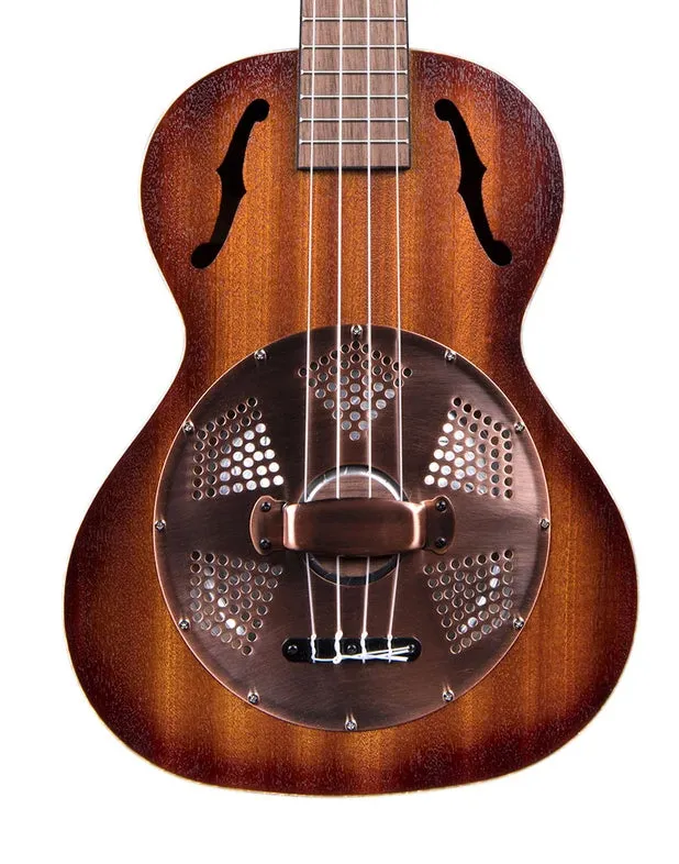 KA-RES-BRS Resonator Tenor Ukulele Brass Cover KALA Brand Ukuleles