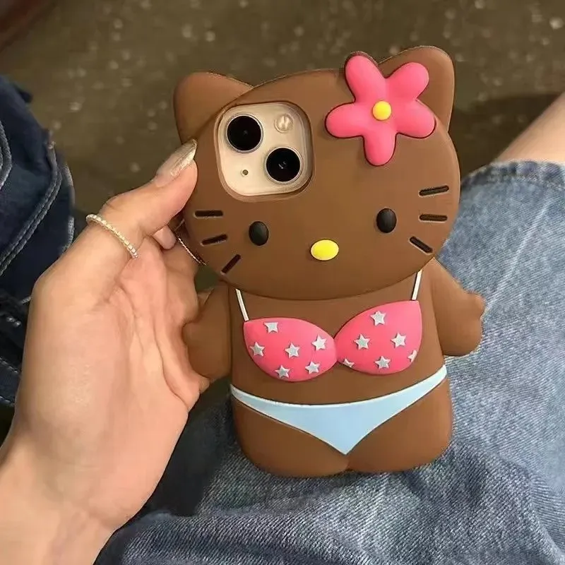 Kawaii Swimming Hello Kitty iPhone Case