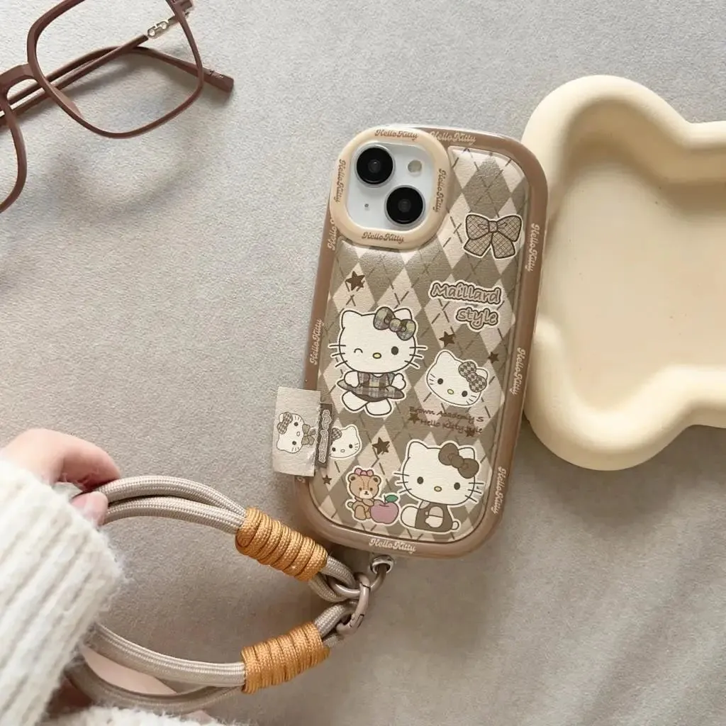 Kawaii Vintage Patterned Hello Kitty iPhone Case
