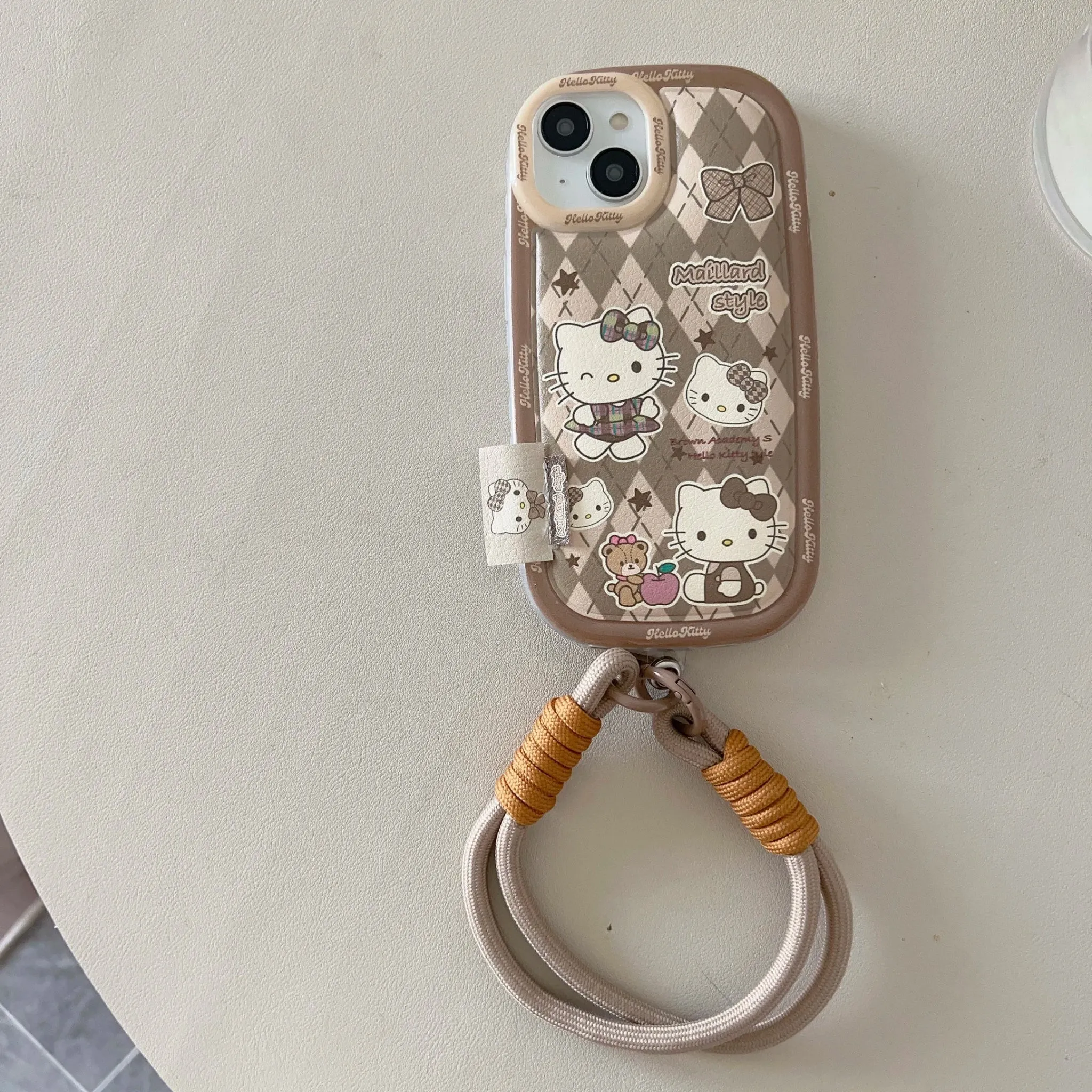 Kawaii Vintage Patterned Hello Kitty iPhone Case