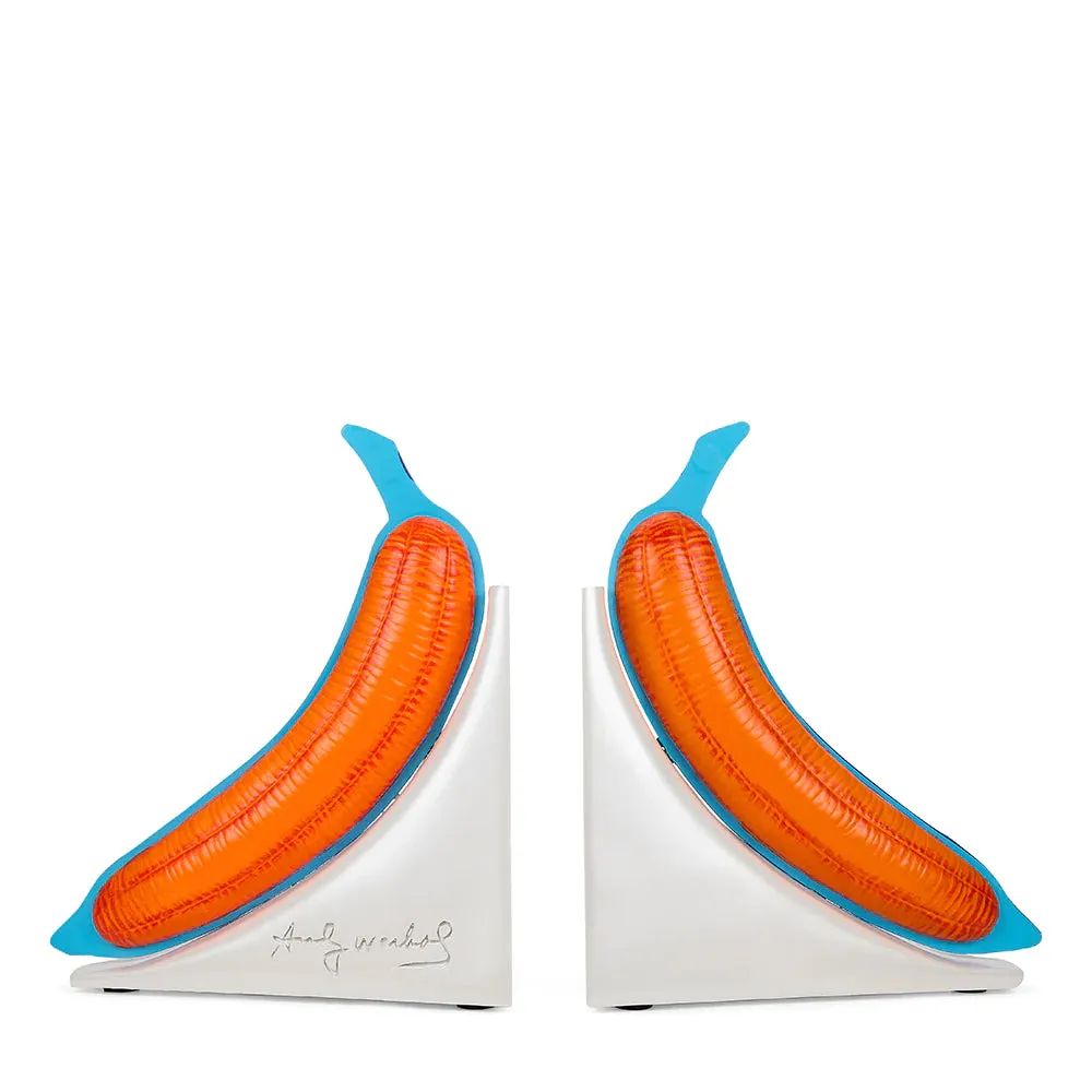 KIDROBOT X ANDY WARHOL RESIN BANANA BOOKENDS BLUE