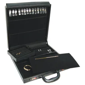 Large Jewelry Attache Combination Case - 14 7/8" x 14 7/8" x 3 1/2"H