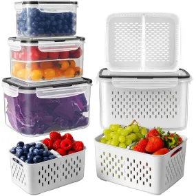 Leakproof Fruit Storage Containers for Fresh Produce