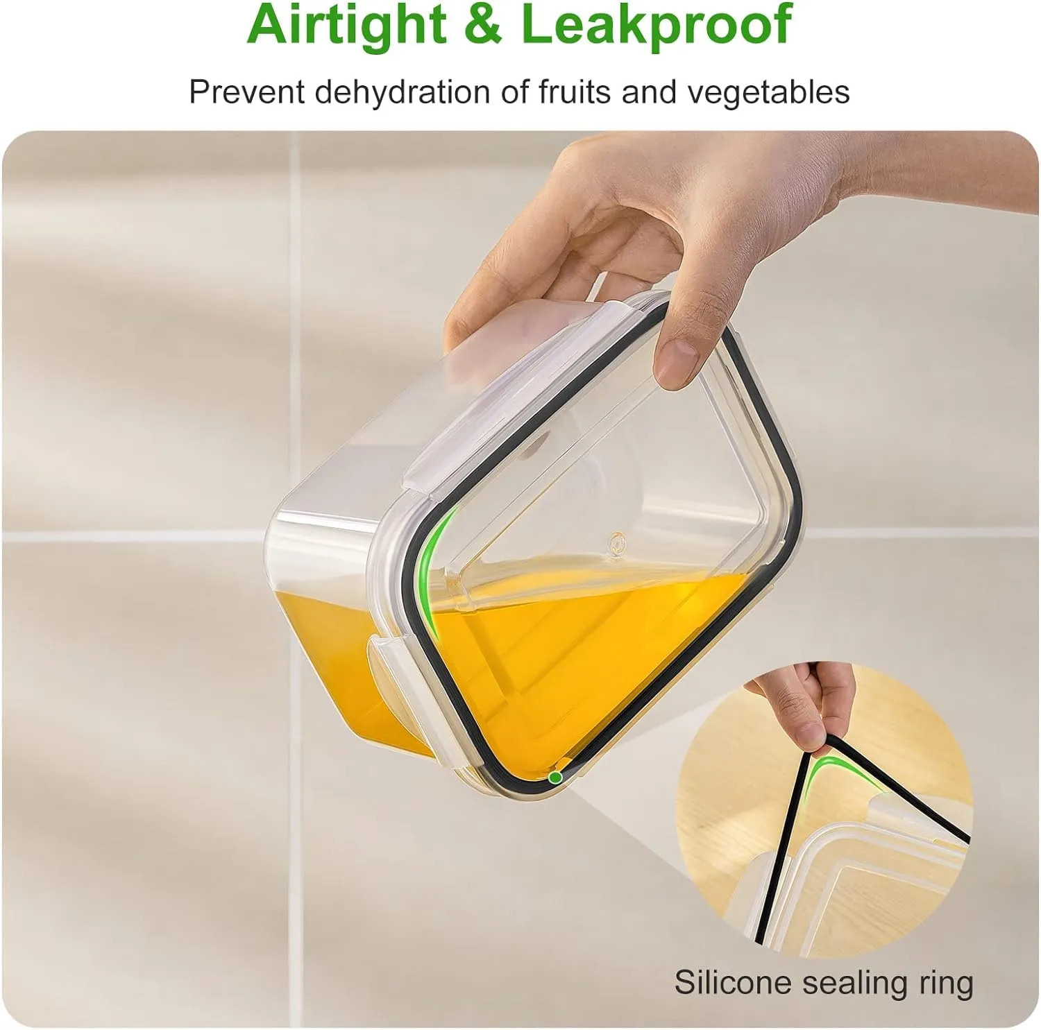 Leakproof Fruit Storage Containers for Fresh Produce