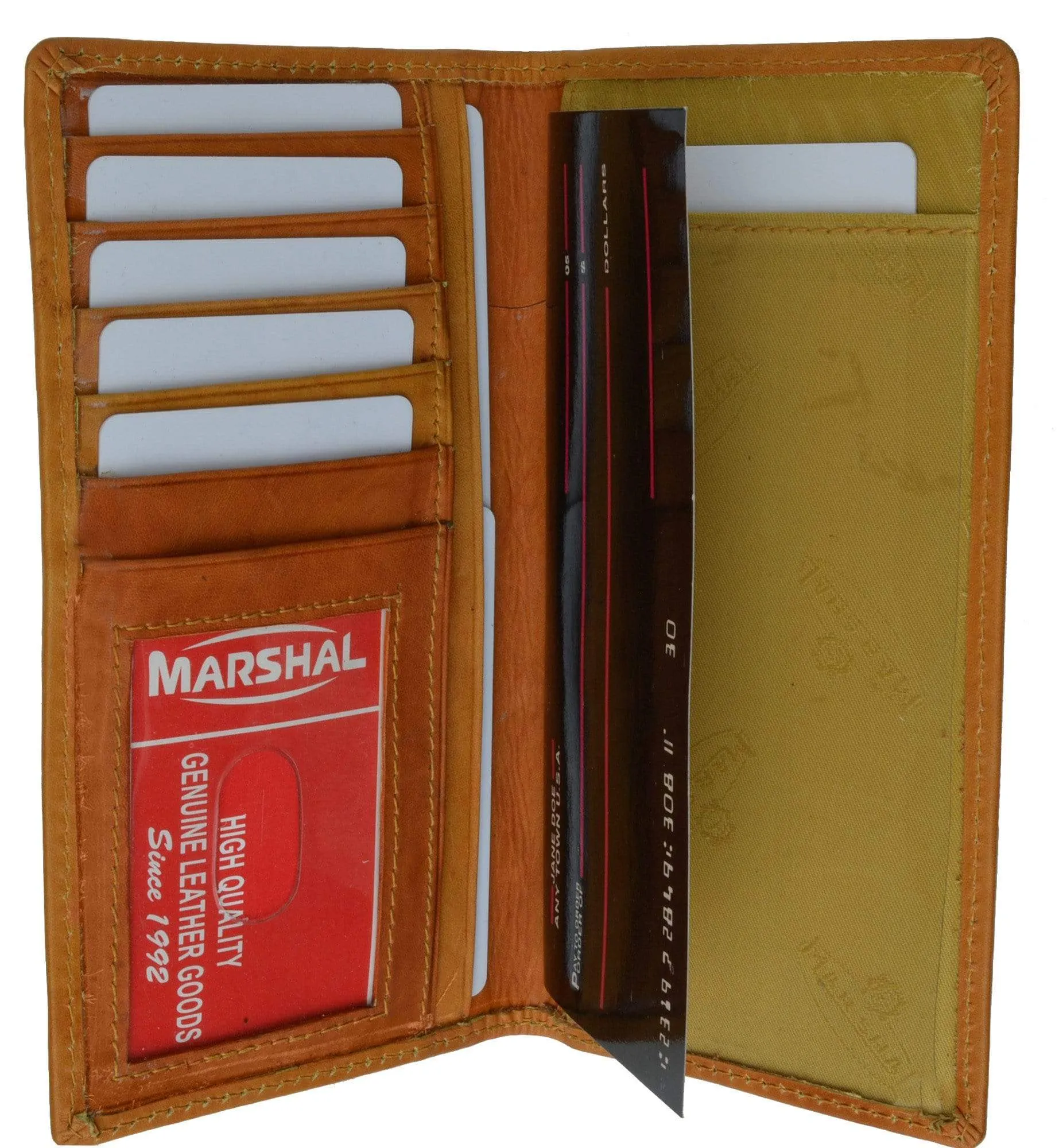 Leather Checkbook Holder Credit Card ID Organizer 953 CF (C)