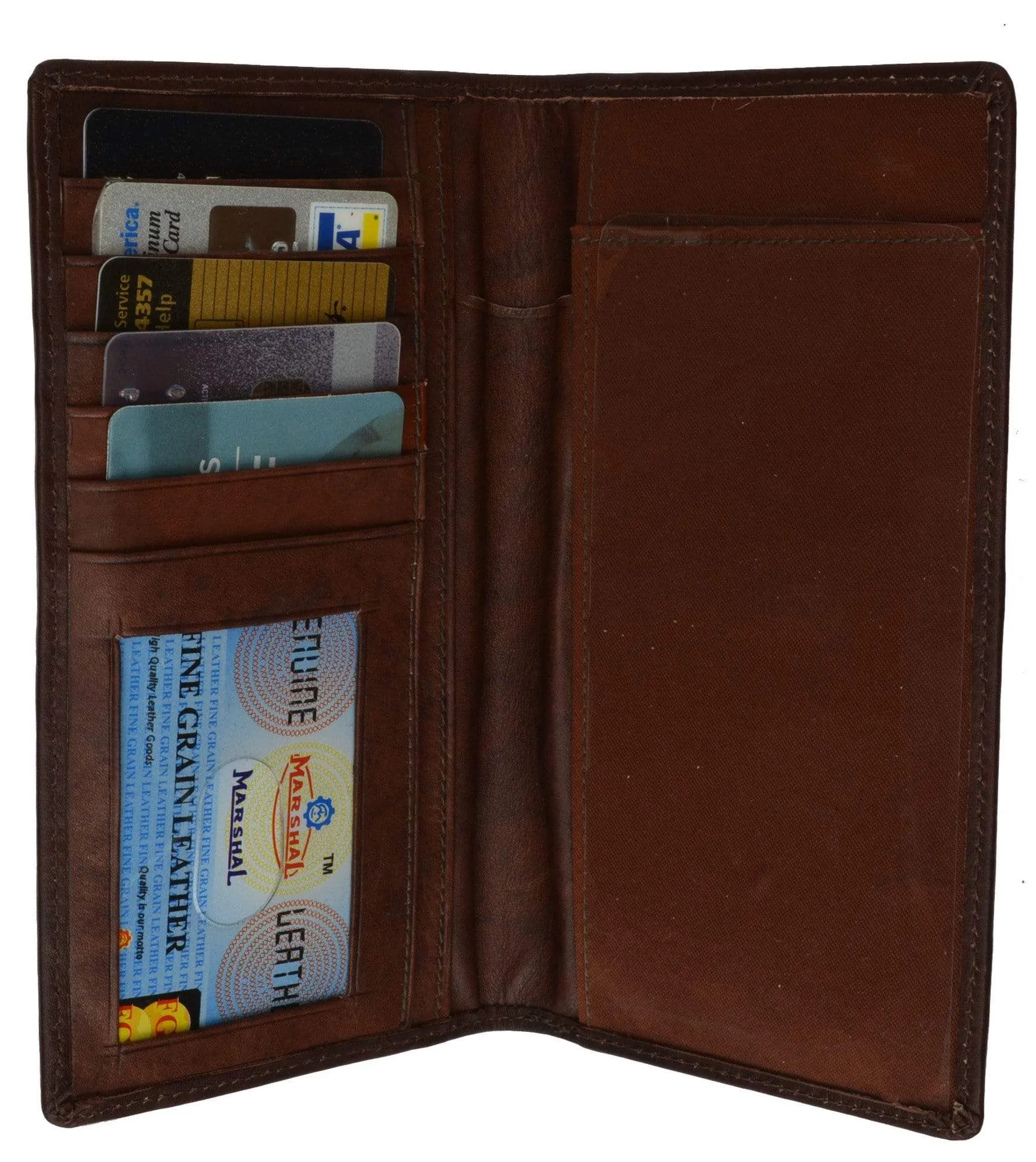 Leather Checkbook Holder Credit Card ID Organizer 953 CF (C)